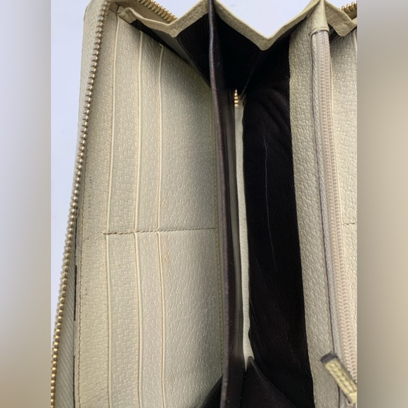 Authentic Vintage Gucci Brown GG Monogram Full zip long wallet - Picture 8 of 14
